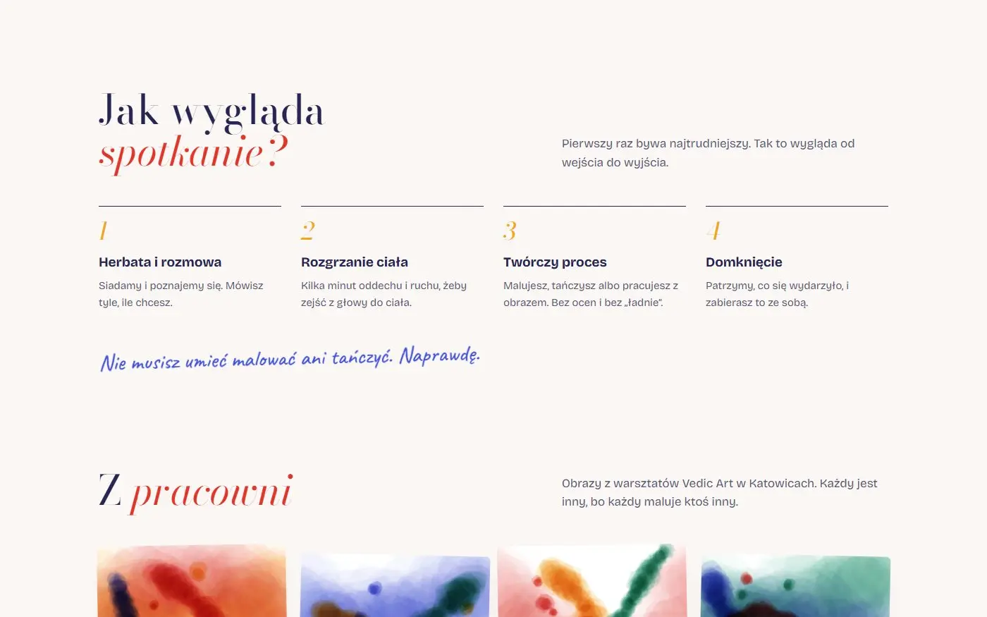 IGRA Pracownia: Jak wygląda spotkanie. Cztery etapy warsztatu opisane prostym językiem dla osób, które przychodzą pierwszy raz.