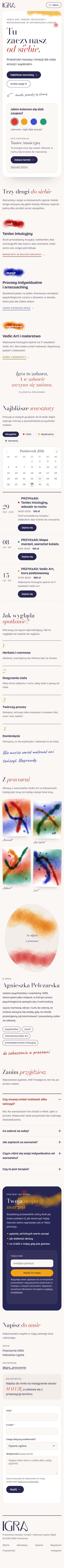 Strona IGRA Pracownia: cała strona na telefonie